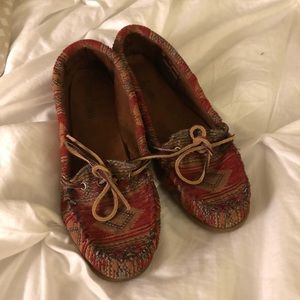 Printed Minnetonka Moccasins